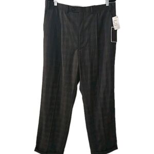 Sean John Mens‎ Brown Classic fit Dress Pants Sz 38x32 Folded Hems NWT MSRP $120